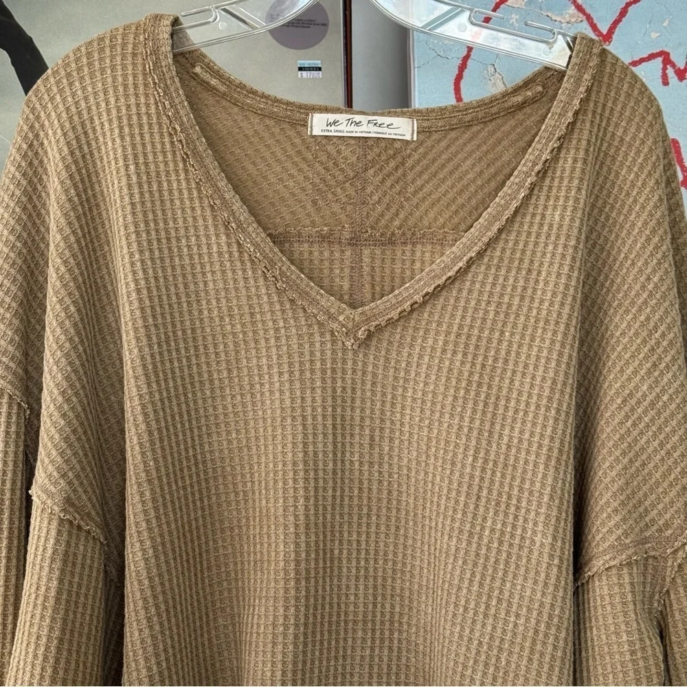 WE THE FREE PEOPLE Coraline Thermal in Olive Tapenade